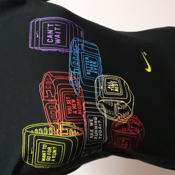 Nike Black Tee watch motivational print Size S - Picture 2 of 6